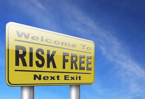 Risk free zone sign — Stock Photo, Image