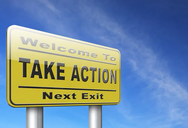 Take action sign — Stock Photo, Image