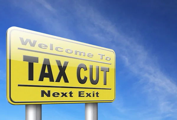 Tax cut sign — Stock Photo, Image