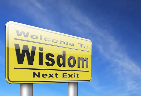 Weisheit und Wissen Zeichen — Stockfoto