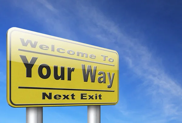 Your way sign — Stock Photo, Image