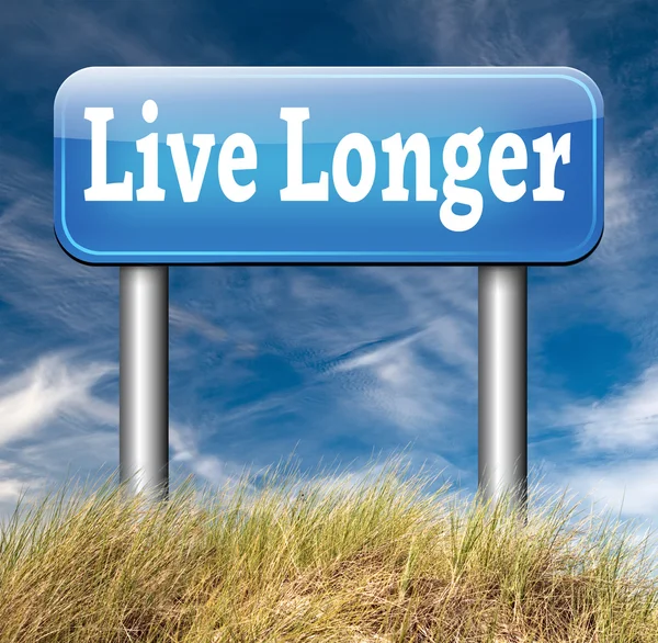 Live longer road sign — Stock Photo, Image