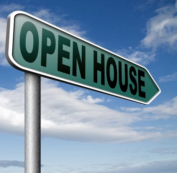 Open house for sale sign — Stock Photo, Image