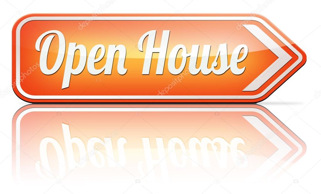 Open house for sale sign
