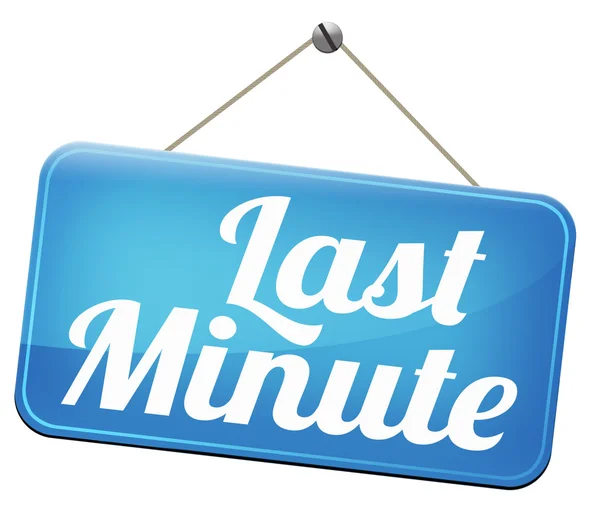 Last Minute — Stock fotografie