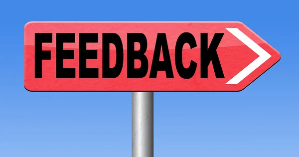 Feedback or testimonials road sign. — Stock Photo, Image