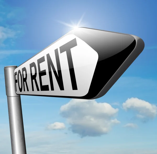 For rent road sign — Stock Photo, Image