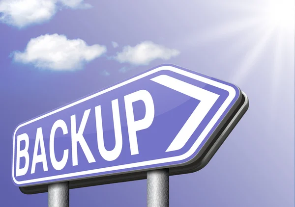 Backup tecken — Stockfoto