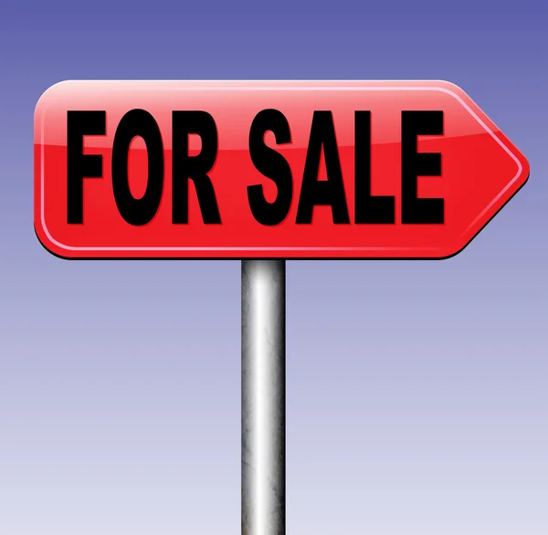 For sale road sign — Stock Photo, Image