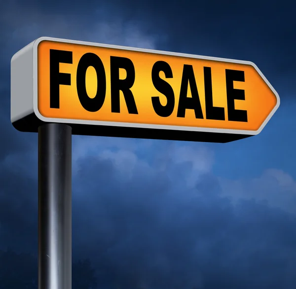 For sale road sign — Stock Photo, Image