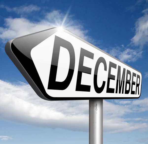 December is de laatste maand van het jaar — Stockfoto