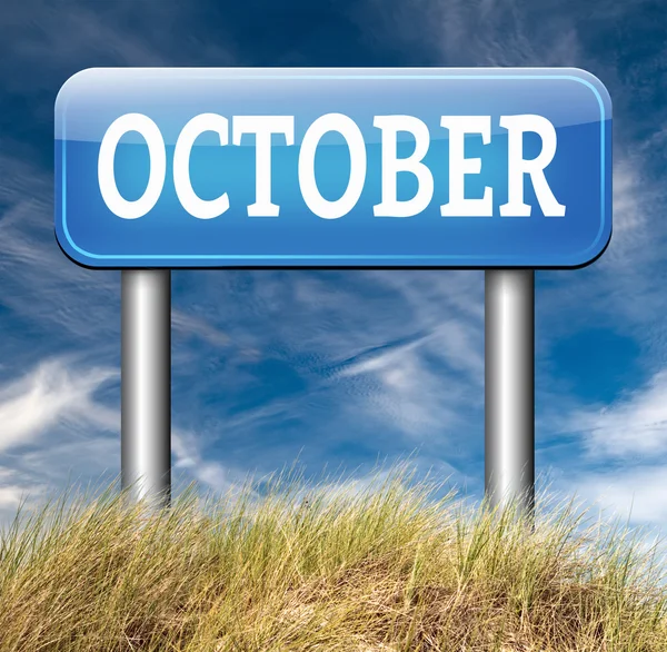 Oktober volgende val maand — Stockfoto