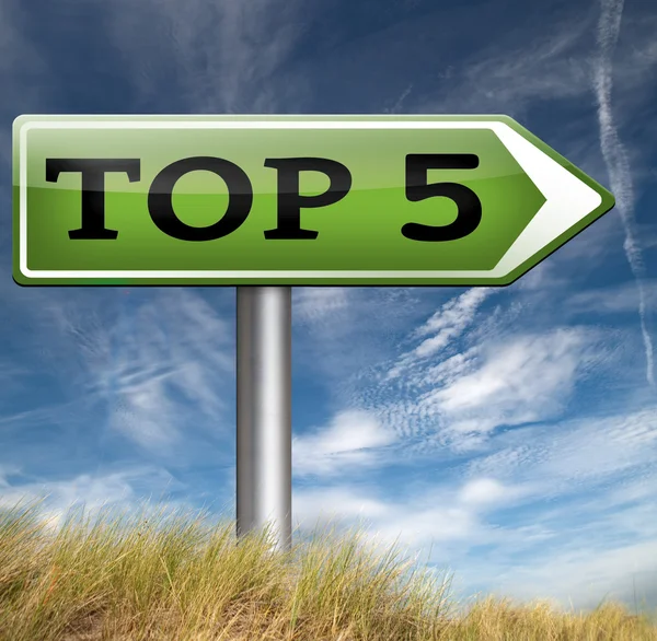 Top 5 charts — Stock Photo, Image