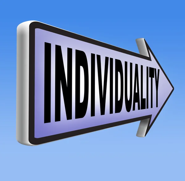 Individualiteit teken — Stockfoto