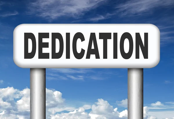 Dedication sign — Stock Photo, Image