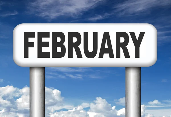 Februar-Zeichen — Stockfoto
