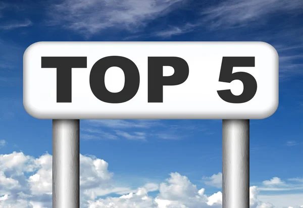 Top 5 charts — Stock Photo, Image