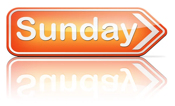 Sunday sign — Stock Photo, Image