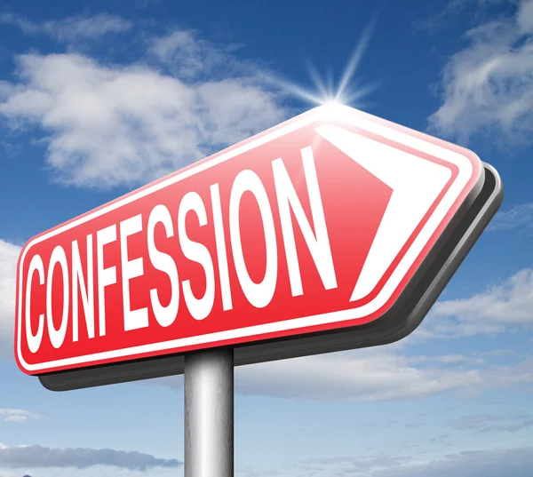 Segno di confessione — Foto Stock