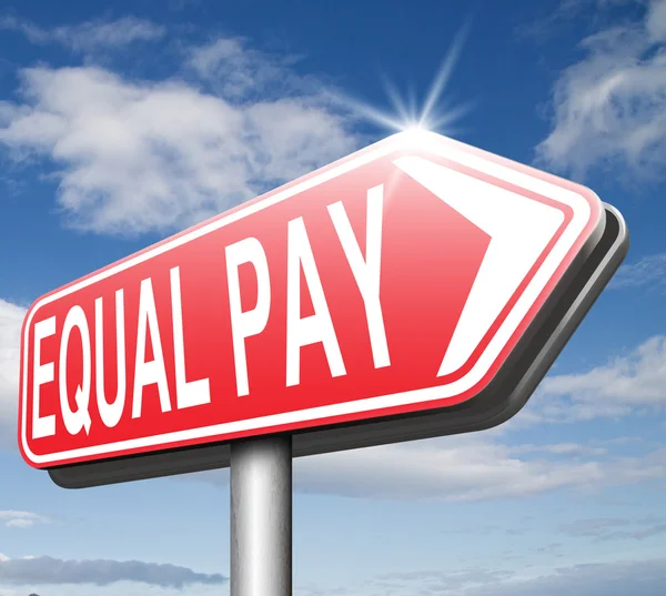 Znak równości wynagrodzeń — Zdjęcie stockowe