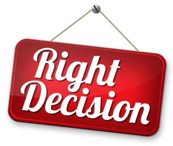 Right decision or choice — Stock Photo, Image