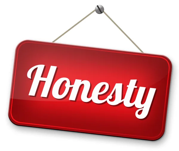 Honesty sign — Stock Photo, Image