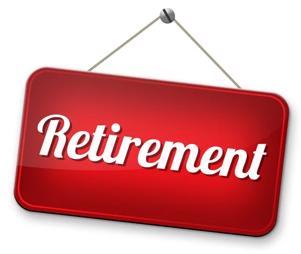 Pension tecken — Stockfoto