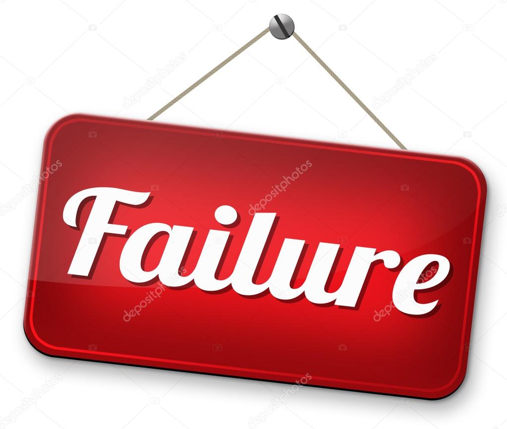 Failure fail exam road sign