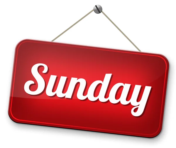 Sunday sign — Stock Photo, Image