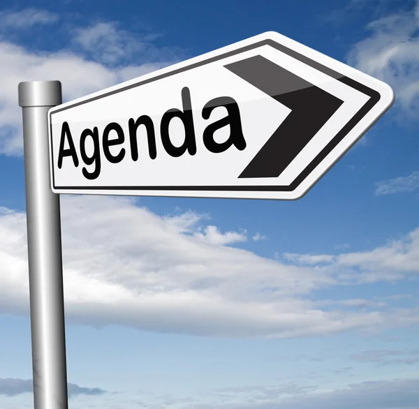 Agenda teken — Stockfoto