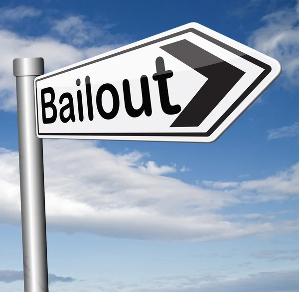 Bailout eller konkurs — Stockfoto