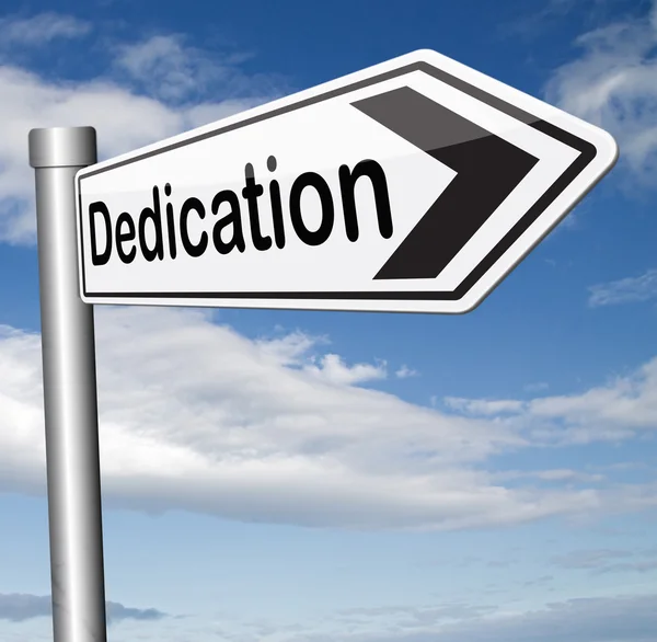 Dedication sign — Stock Photo, Image