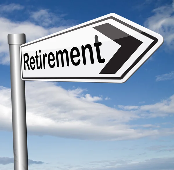 Znak przejścia na emeryturę — Zdjęcie stockowe