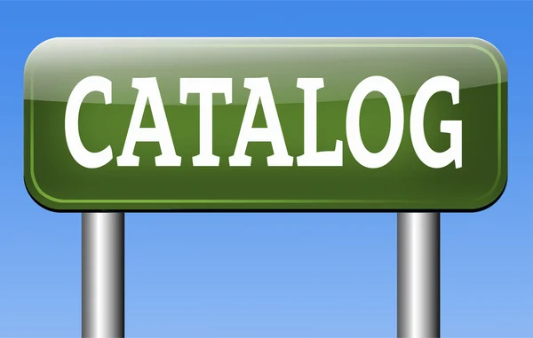 Sinal de catálogo — Fotografia de Stock