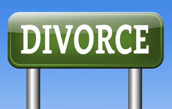 Διαζύγιο σημάδι — Φωτογραφία Αρχείου