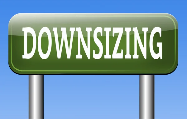 Sinal de downsizing — Fotografia de Stock