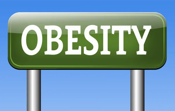 Panneau de signalisation d'obésité — Photo