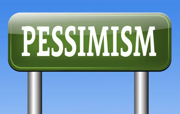 Sinal de pessimismo — Fotografia de Stock
