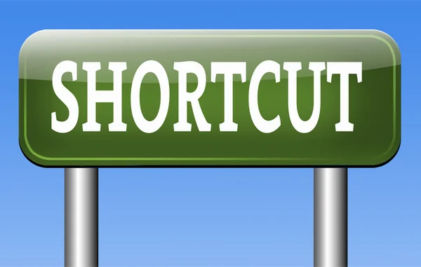 Shortcut sign — Stock Photo, Image