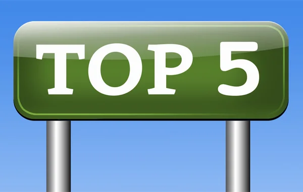 Top 5 charts — Stock Photo, Image