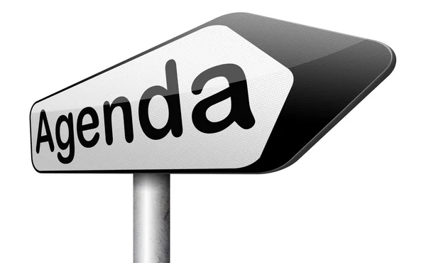 Agenda teken — Stockfoto