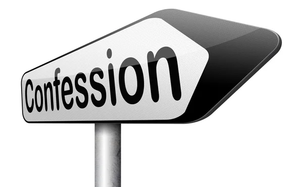 Confession sign — Stock Photo, Image