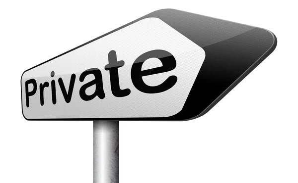 Private sign — Stock Photo, Image