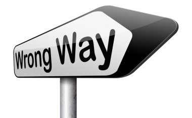 yanlış bir yol işareti