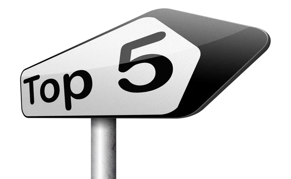 Top 5 térképek — Stock Fotó