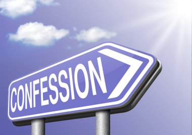 Confession sign clipart