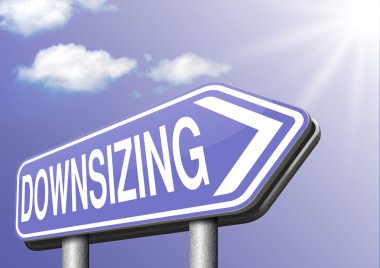 Downsizing sign clipart
