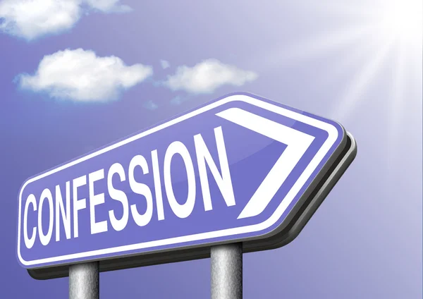 Confession sign — Stock Photo, Image