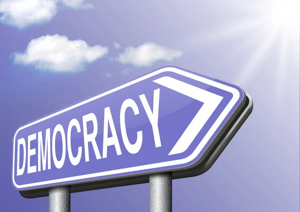 Democracy sign — Stock Photo, Image