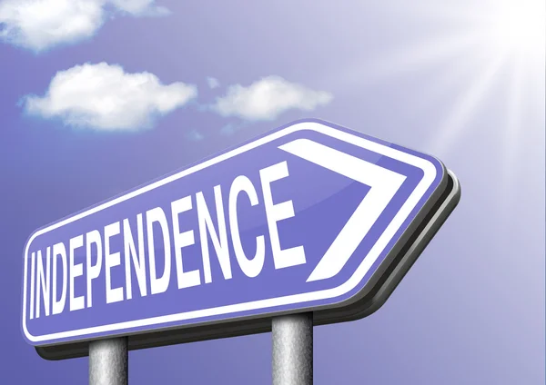 Independence road sign — Stock Photo, Image